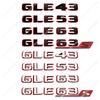 AAYN1 New Style Two Tone Letters GLE43 GLE53 GLE63 GLE63S V8Biturbo 4matic Emblem Sticker for W166 W167 Series Car Trunk Badge Sticker