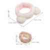 Skincare Kopfband Armband Set Plüsch Beige