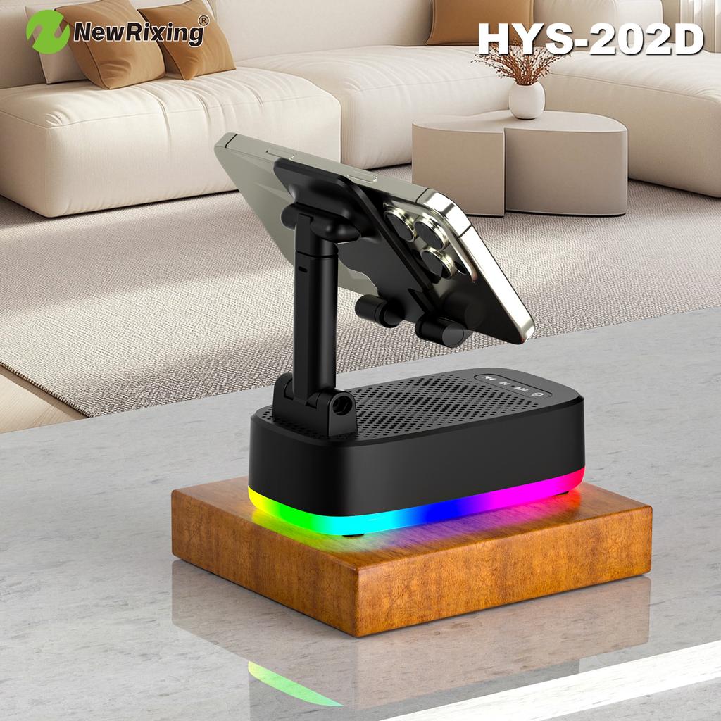 Multifunctional  Phone Holder Wireless Bluetooth Speaker  Emergency Power bank,USB Charging, RGB Lights, Hands-free,support USB/TF Player