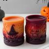 Halloween Candle Silicone Mold For Making Candle Soap Holiday Decoration Heat Resistant Cylinder Shape Silicone Mould