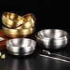Large Capacity Cold Noodles Bowl Double Layer Soup Bowls Korean Stainless Steel Bowl  Roast
