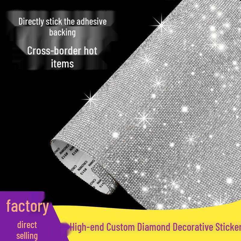 In Stock Self-Adhesive Diamond Crystal Rhinestone Stickers - DIY Glitter Car Decoration Accessories