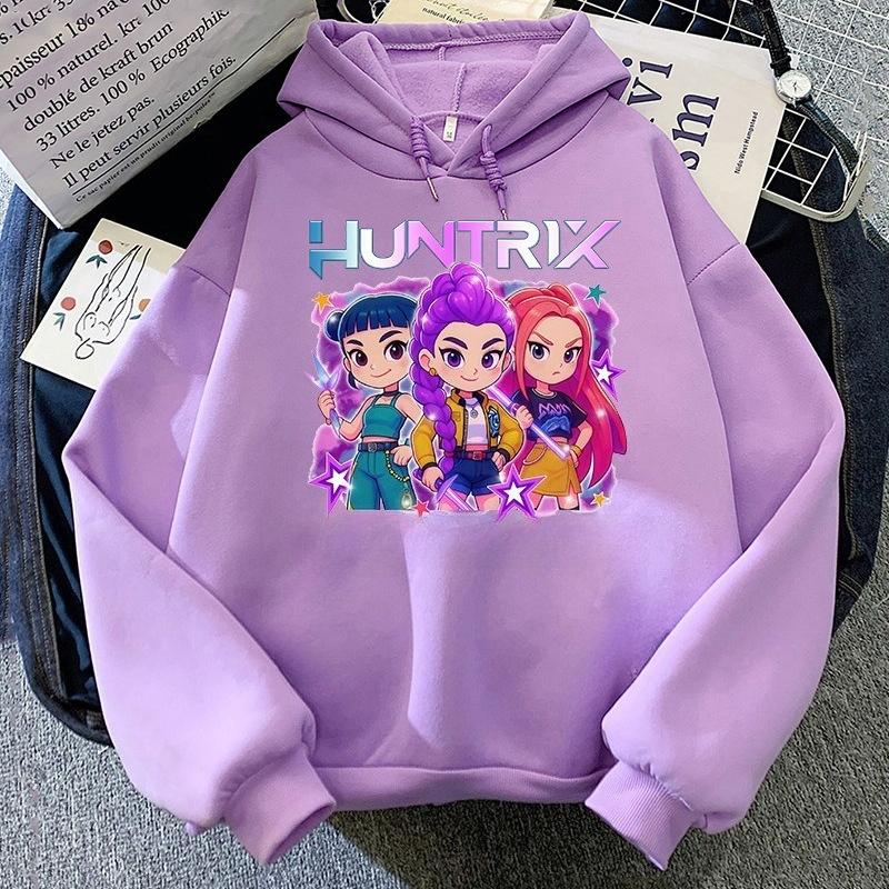 

Женские толстовки и свитшоты Корейская популярная толстовка Demon Hunter Женская модная толстовка Харадзюку Уличная одежда Женская толстовка XXXL фиолетовый