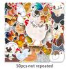 50 Chicken Doodle Personality Cartoon Animal Children DIY Skateboard Mobile Phone Case Suitcase Sticker Waterproof
