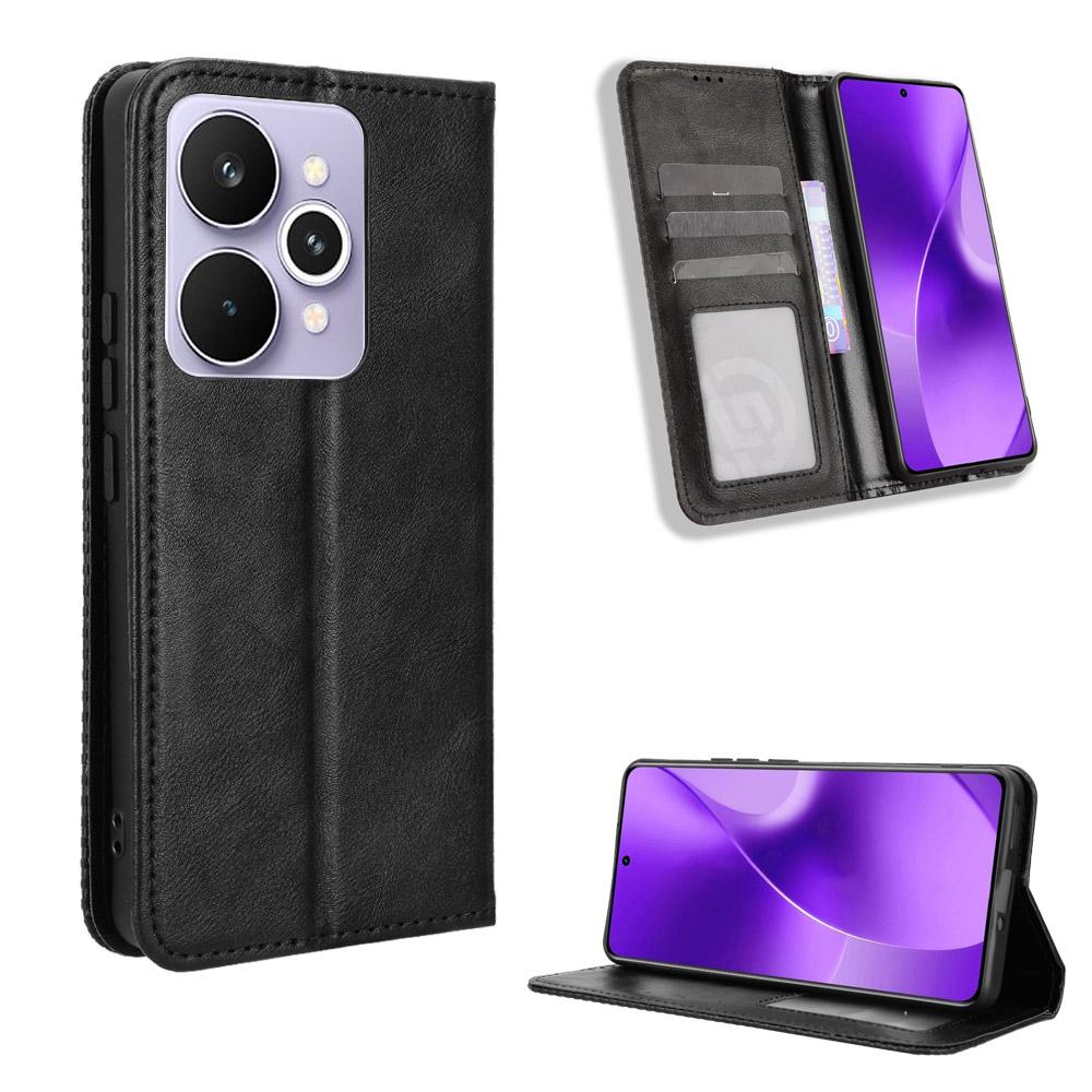 For Realme 15 5G/Realme 15 Pro 5G Leather Case Wallet Stand Retro Texture Phone Cover