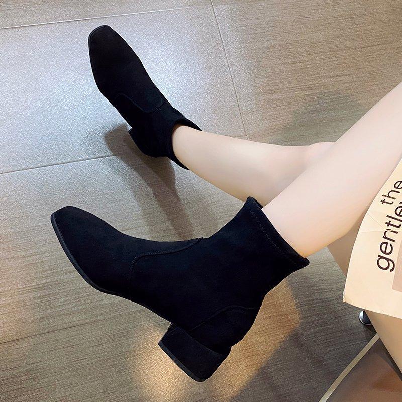 Mujer 2020 gamuza bloque-tac botas cortas comprar a buen precio — entrega  gratuita, reseñas reales con fotos — Joom