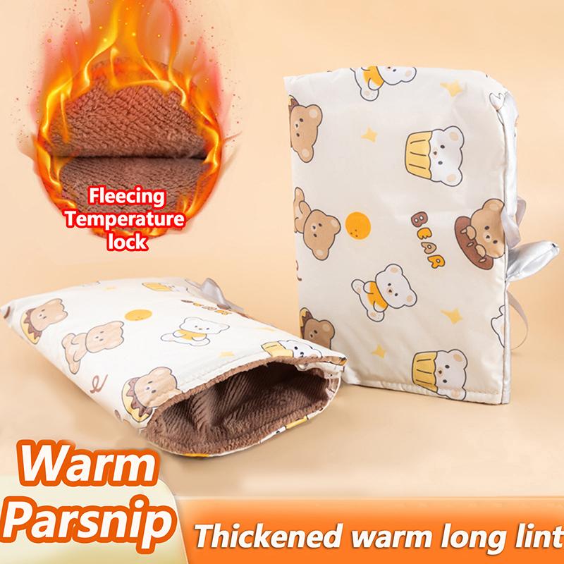 2Pcs Winter Outdoor Motorcycle Handlebar Gloves Winter Hand Protector Windproof Liner Warm Motorbike Scooter Handle Cover Gloves