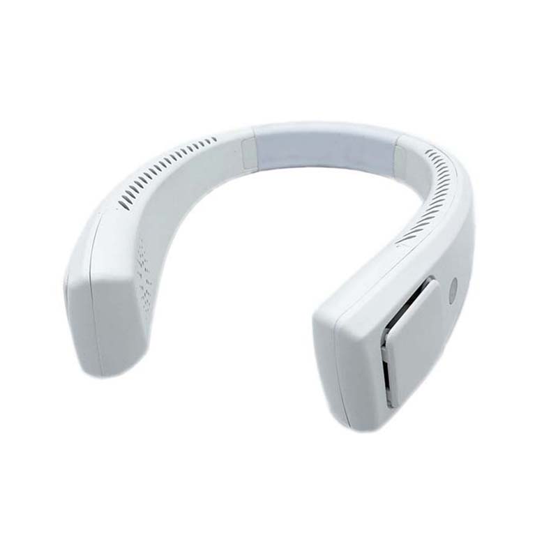 

Портативный шейный вентилятор, охладитель воздуха, USB-перезаряжаемый, ленивый, носимый, безлопастной, для занятий спортом на открытом воздухе, охлаждающий вентилятор белый