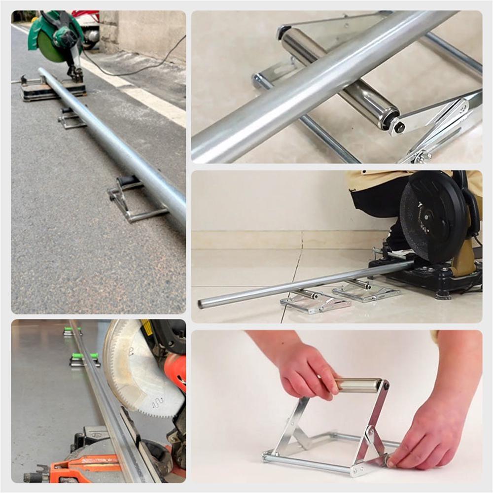 Suport Profesional Pliabil din Oțel Inoxidabil cu Un Rulou Mașină de Tăiat Reglabilă Cadru Suport Material pentru Stand de Tăiat Banc de Lucru Lift