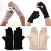 Womens Silk Stretchy Half Finger Gloves, Fingerless Short Gloves