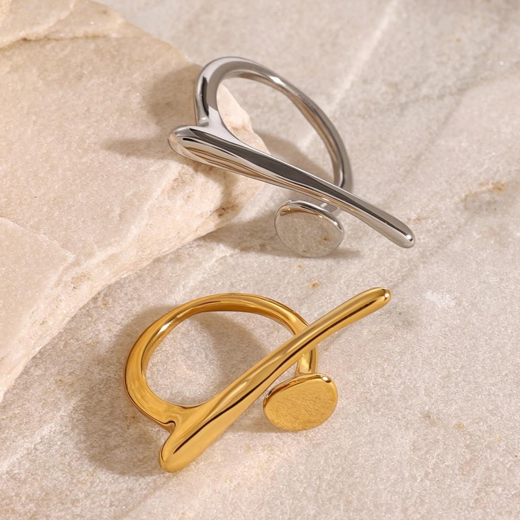 Irregular stainless steel ring exaggerated ring titanium steel jewelry European and American rings