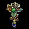Fashion Multicolor Rhinestone Flower Brooch Pin Lady Dress Scarf Bag Accessory