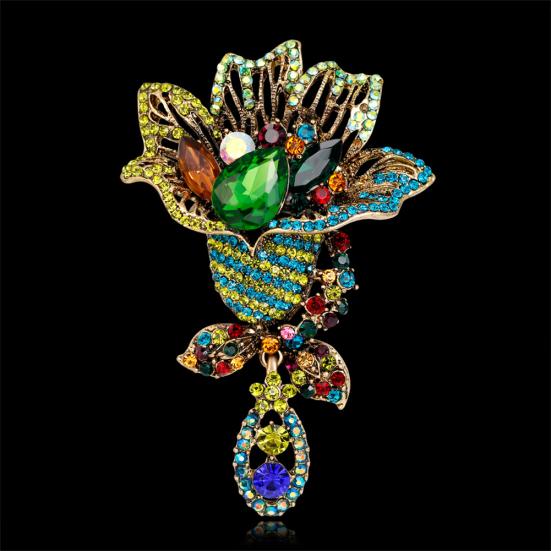 2 Broches Fleurs Rose Rouge Accessoires Robe Élégantes Femmes 5x5cm