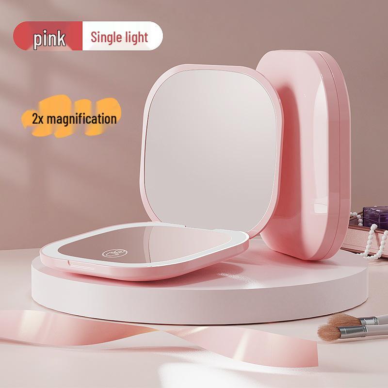 Portable Mini LED Lighted Foldable Makeup Mirror with Custom Logo