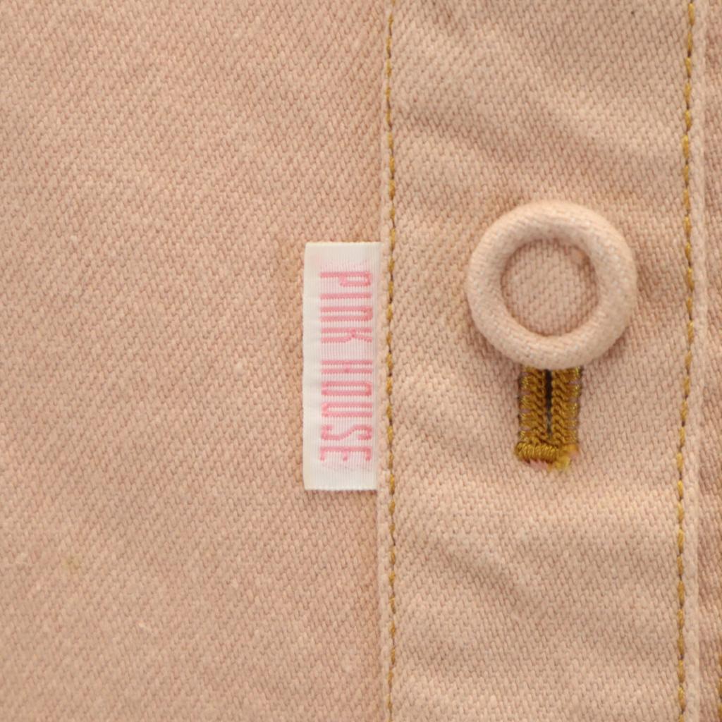 PINK HOUSE No Sleeve Denim Jumper Skirt Salmon Pink One Piece Women Used