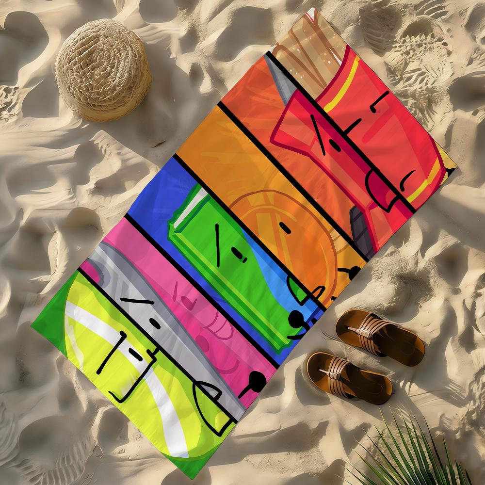 

TV Cartoon Battle for Dream Island Towel Soft Lightweight Anti-Sand Large Beach Towel Quick-Drying Bath Sports Family W30*H60(CM)