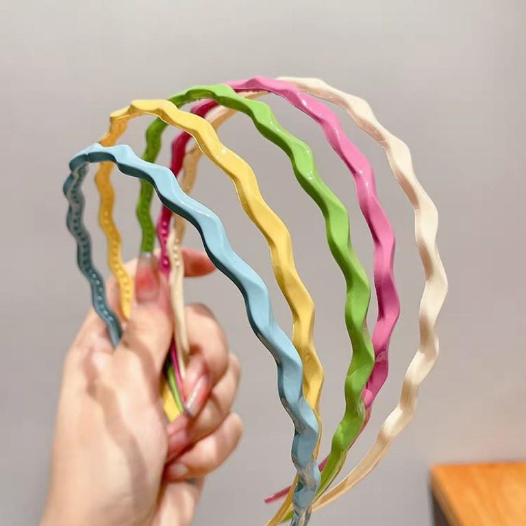 Süßes Bonbonfarbenes Wellen-Stirnband - Dünnes, stilvolles Haaraccessoire für Frühlings-/Sommerausflüge, Japanischer & Koreanischer Stil
