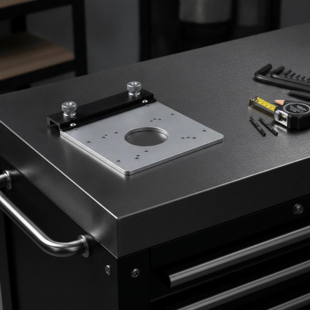 Router Guide Rail Adapter Square Base Plate Multi-Hole for Workshop