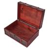 Retro Wooden Gift Box Essential Oil Alloy Hinge Decorative Treasure Storage Chest Box for Home Office