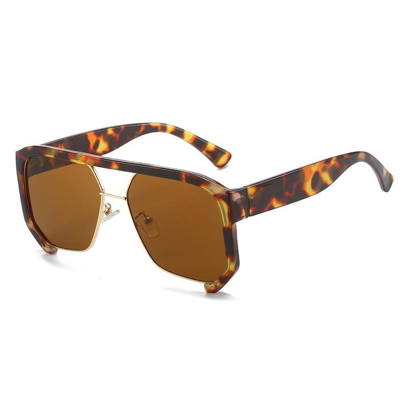 Retro Twinbridge Men'S Square Sunglasses Fashion Clear Ocean Lens Glasses Women'S Trend Sunglasses Uv400