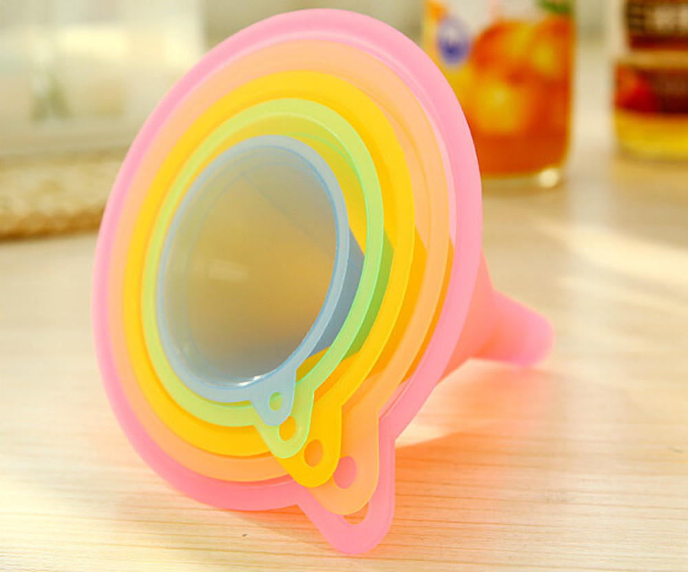 5 Stück bunte Plastiktrichter Klein Mittel Groß Vielfalt Flüssigkeit Öl Küchenset