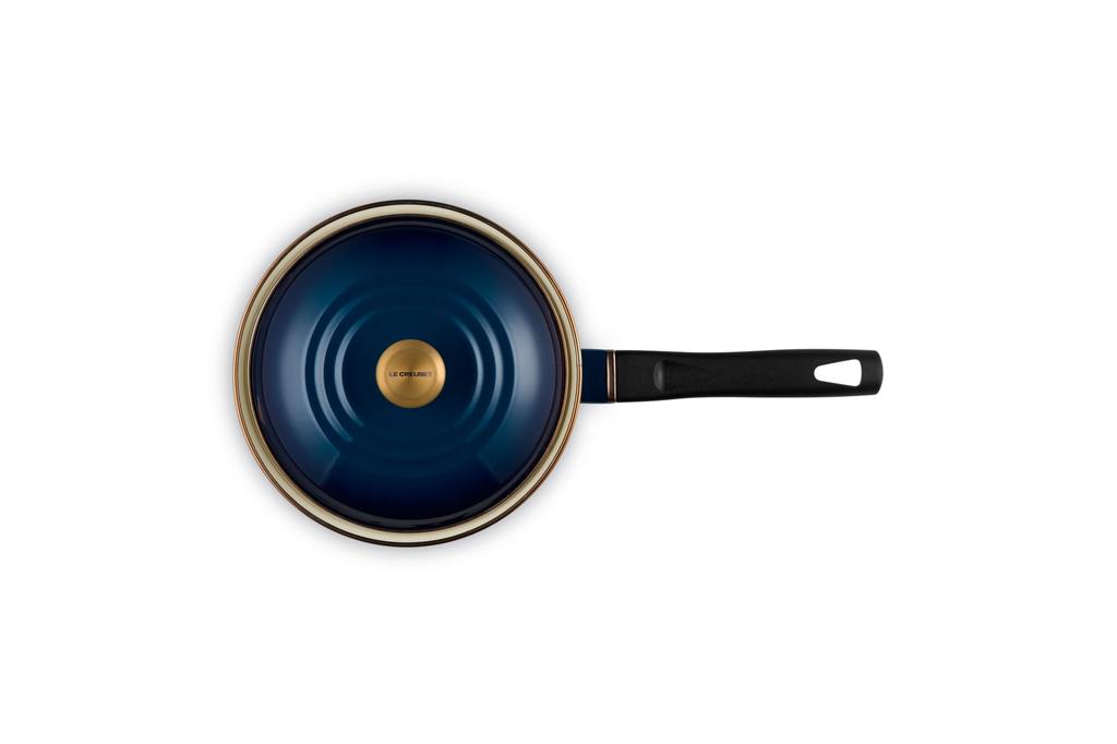 LE CREUSET EOS Enamel Agave Gold Gas and Induction Compatible Japanese Saucepan, 16cm, Design, Knob, [Official Product]