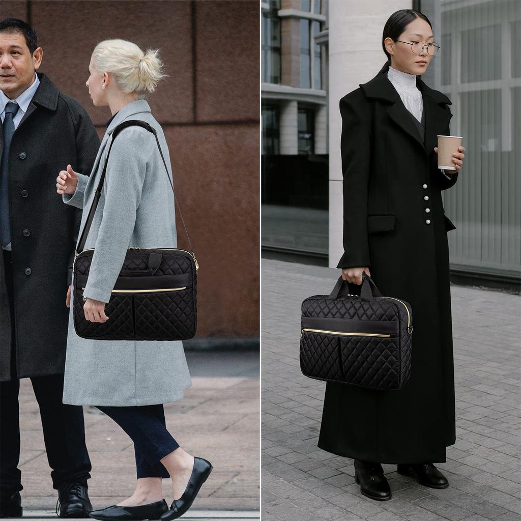 Elegante Dames Laptop Draagtas – 15.6" Waterdichte Zakelijke Schoudertas & Aktetas met Multi-Pocket Organizer