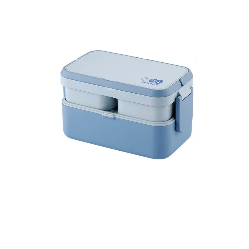 Microwavable 2 Layer Picnic Lunch Box Separated Food Storage Box Portable Food Container  Adult