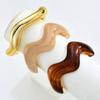 3Pcs/Set Irregular Wavy Cuff Bangle Set Geometric Twist Stackable Bracelet  Trendy Jewelry