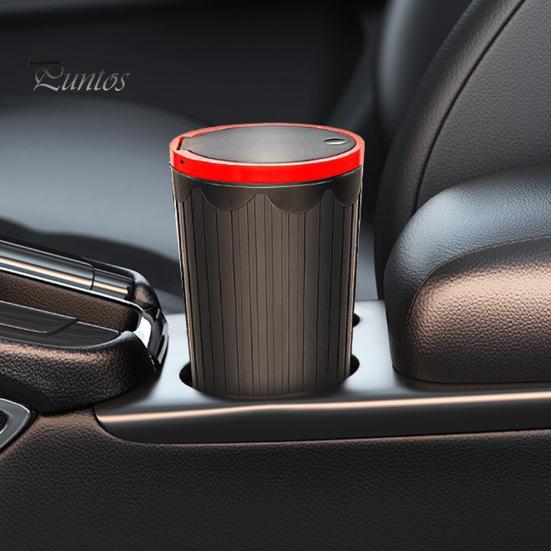 Car Trash Can Bin with Lid Vehicle Garbage Can Cup Holder Car Organizers And Storage for Front Seat Accessories