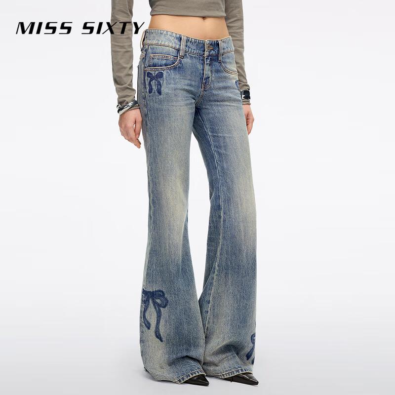 MISS SIXTY Women's Vintage Distressed Flare Jeans