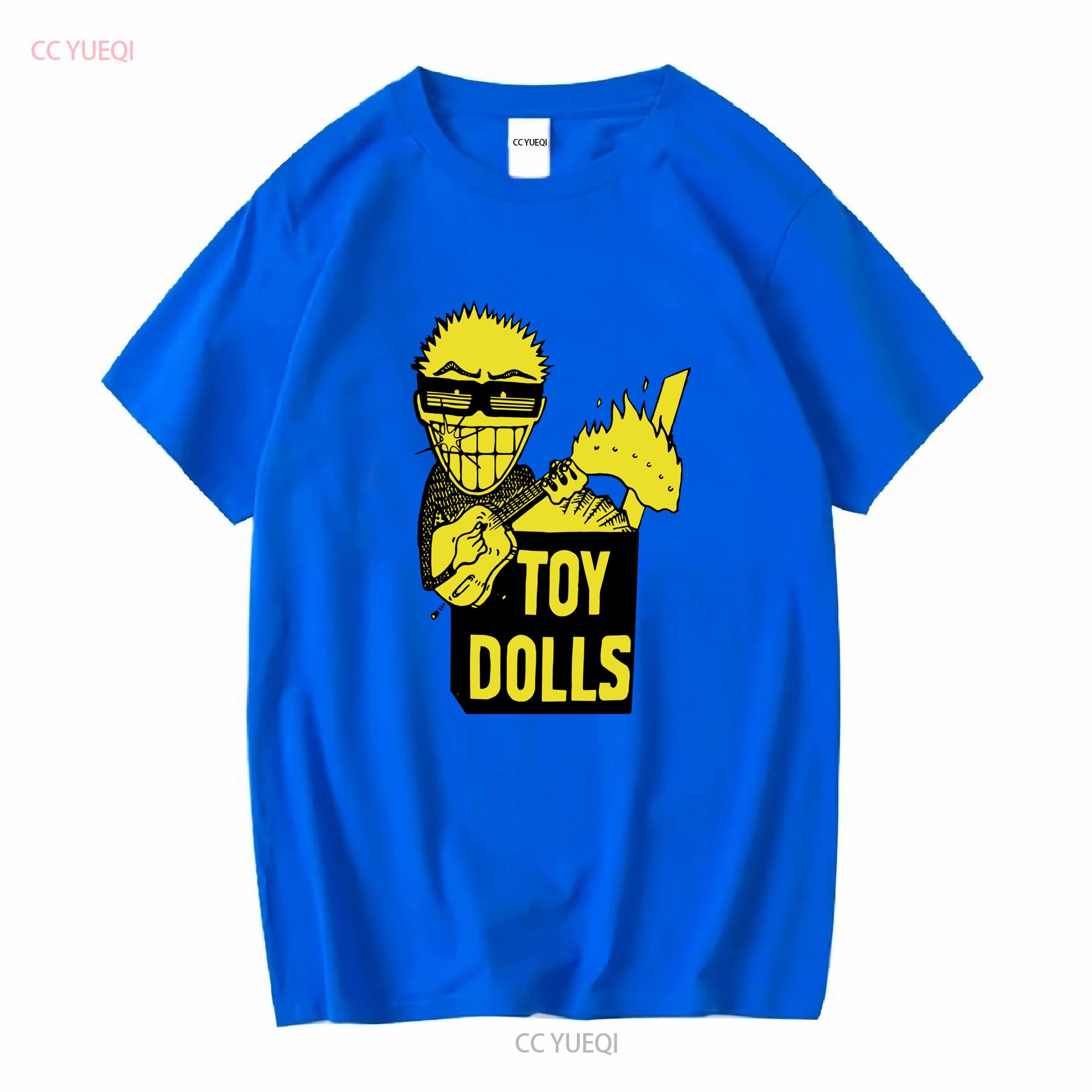 GUOYAN TOP THE TOY DOLLS IDLE GOSSIP NIEUW BLAUW T-SHIRT vintage gewassen stijlvol casual streetwear ademend homme mode grafisch L