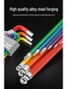 Colored Hex Key Set with Multifunctional 6-Point Screwdriver