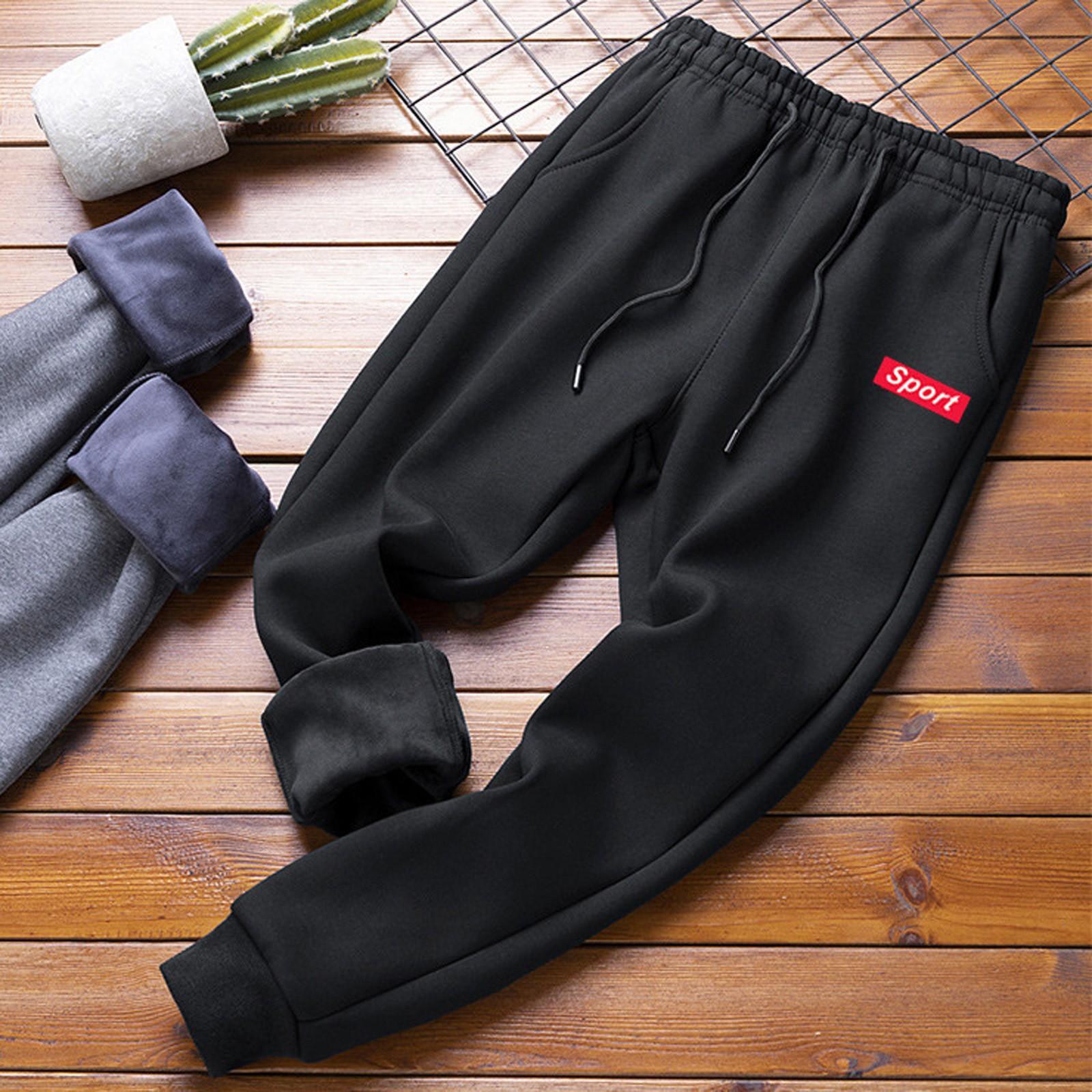 Мужские осенне-зимние повседневные однотонные теплые бархатные длинные брюки, брюки XXXXXL красный