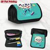 1pc Brain Design Double Layer Flip Pencil Case-Multi Layer Flip Cover Design, Storage Bag, Zipper Closure, Suitable for Schools, Offices, And Travel.