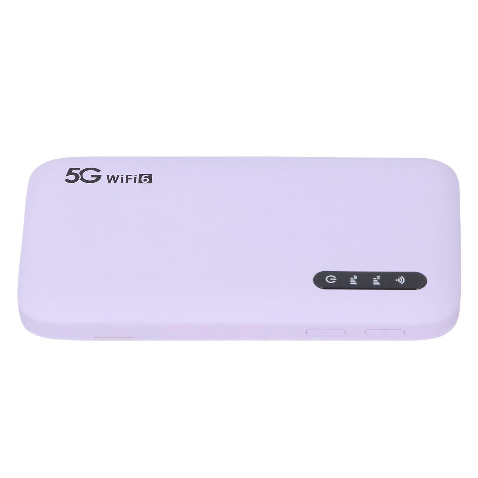 

5G Mobile Hotspot WiFi6 Travel High Speed WiFi Hotspot Router with Nano SIM Card Slot Support 16 Devices 6100mAh