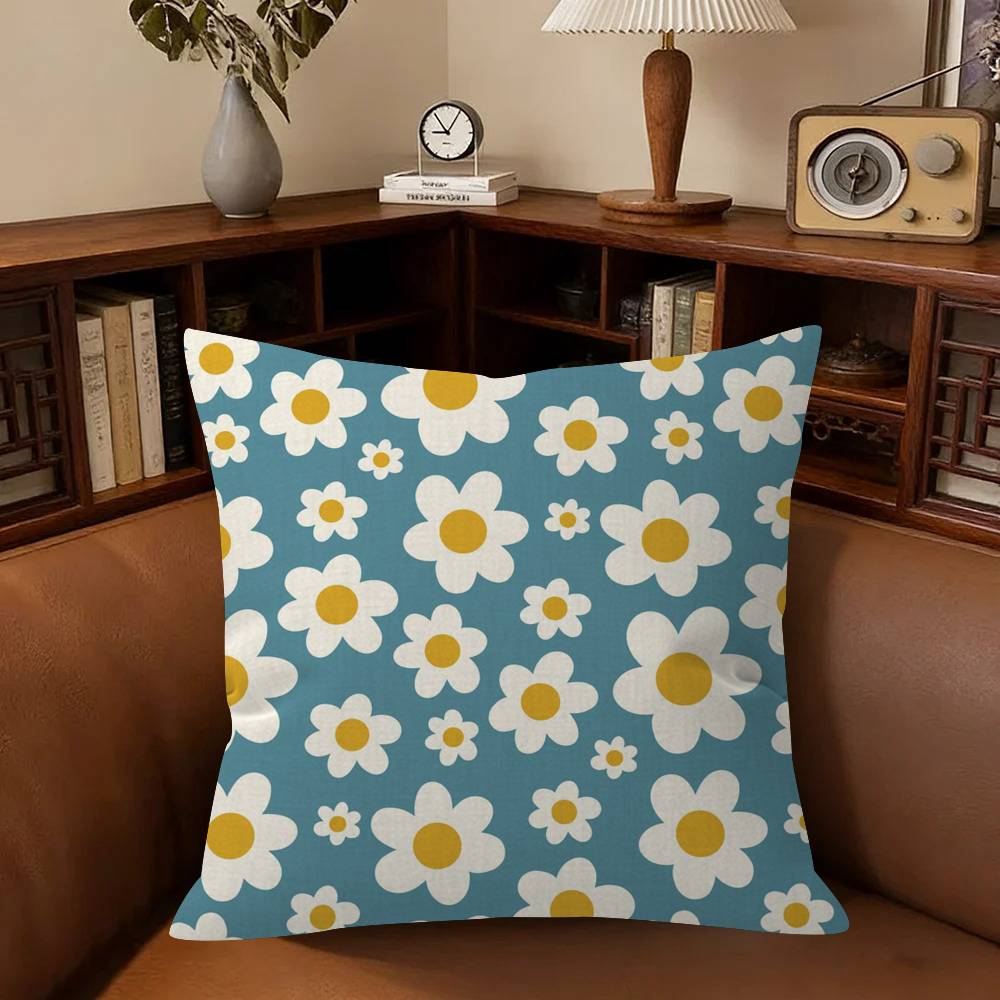 Beauty Freshfloral Pillow Gift Home Office Decoration Bedroom Sofa Car Cushion Cover Case 45X45