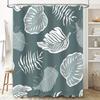 Green Monstera Shower Curtain White Palm Leaf Print Home Decor Waterproof Bath Liner for Bathroom Decorative Size: 72''x84'' (18