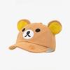 Japanese cute and easy bear flip brim cap children spring and summer cartoon sunshade sun protection versatile baseball cap tide