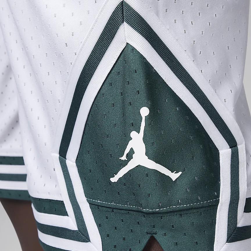 Jordan Dri-FIT Sport Diamond Shorts White Green FV8613-100