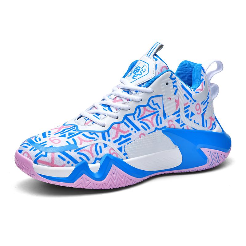 Fashion Purple Men's Basketball Sneakers High Quality Outdoor Sports Shoes For Basketball Man High Top Platform Basket Shoes Men