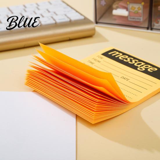 Student Class Notepads Fluorescent Horizontal Line Sticky Notepad Strong Adhesive Removable Memo Portable Journal Labels Pad Multi-color Lined Paper