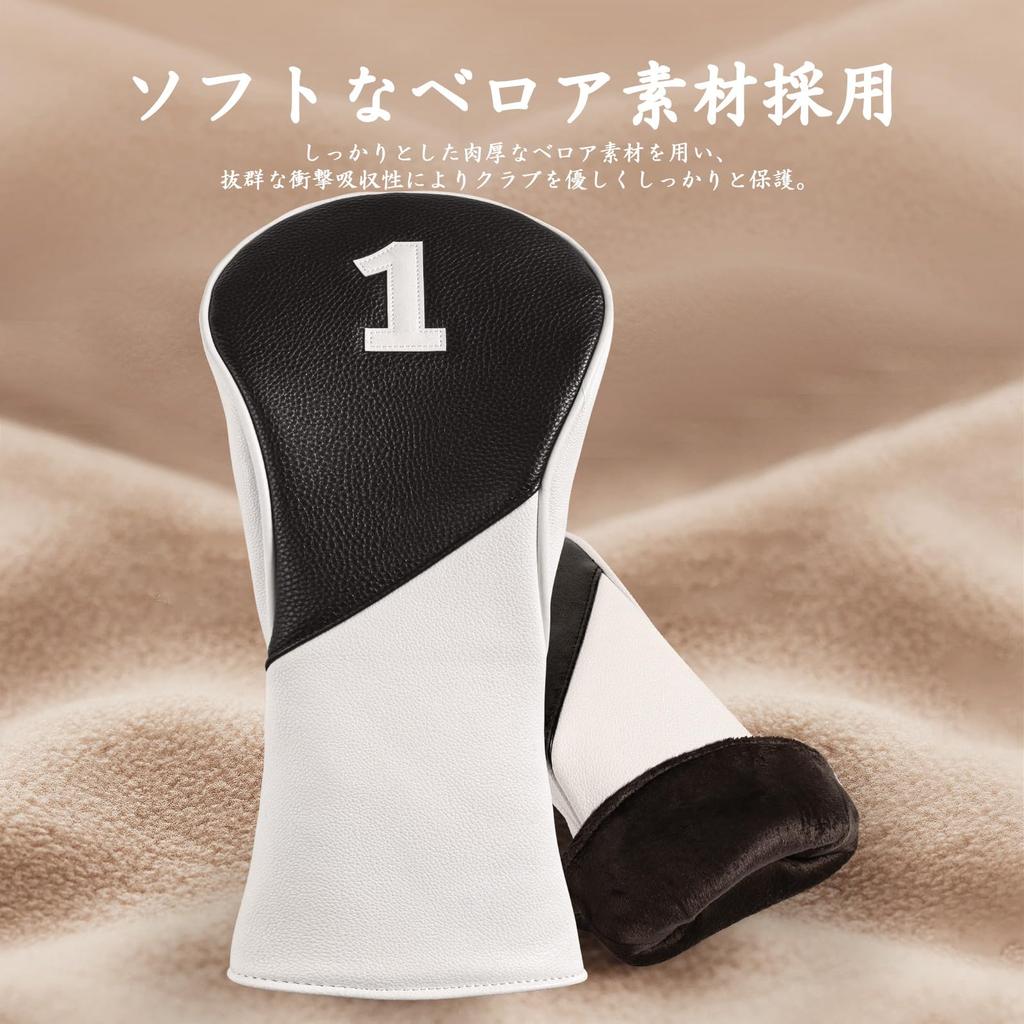 PU Leather Golf of of and for 440cc and 460cc Golf Protective Head Covers for Fairway and Utility Includes Conversion Dag for High-Quality Headcovers,