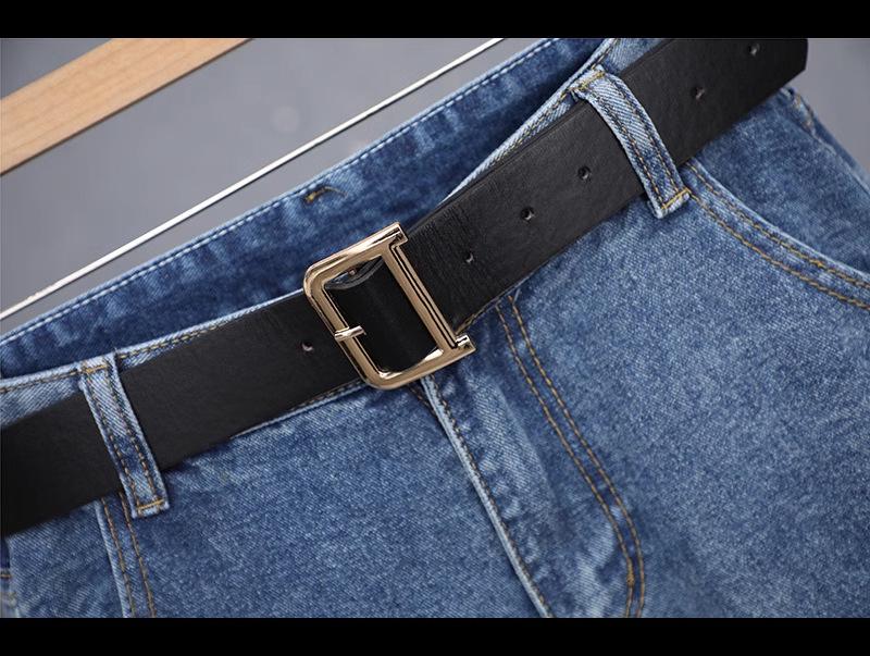 Women's Blue High Waist Korean Style Wide Leg Pants - Slimming Micro Flare, 2024 Trend