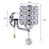 Modern Crystal Wall Lamps Gold/Chrome Nordic Crystal Wall Light Decorative Living Room Bedroom K9 Crystal Lighting with Switch