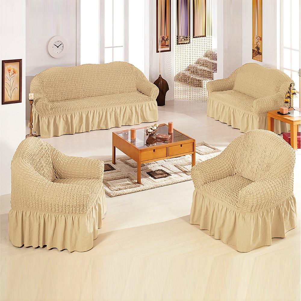 Stretch Sofa Slipcover Single Seat Elastic Sofa Cover Full Protection Bubble Yarn Universal for All Seasons
