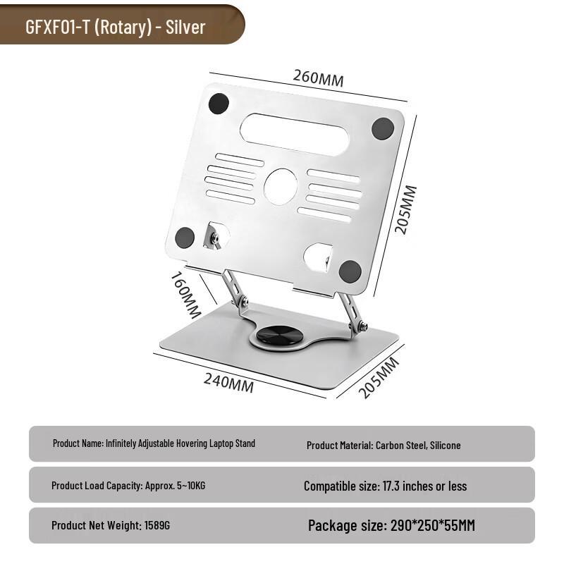 

OLOEY Portable Double-Layer Metal Folding Laptop & Tablet Stand
