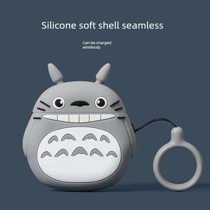 

Cute Totoro Airpods1/2 Generation Earphone Sleeves Apple Pro3 Wireless Bluetooth Silica Gel Protective Shell Cartoon Airpods5 Generation Earphone Case Apple Airpods 4 Generation Yi Tooth Totoro