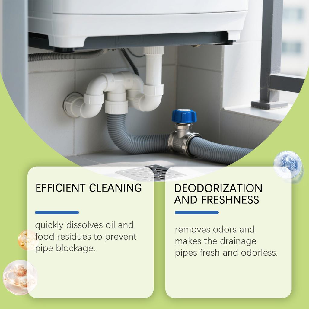 Čisticí prostředek na potrubí Čisticí prášek na potrubí Silný čisticí prášek Zlepšuje ucpané a znečištěné potrubí