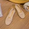 Autumn fashion versatile flat shoes lace lace bow soft sole round head breathable ballet shoes